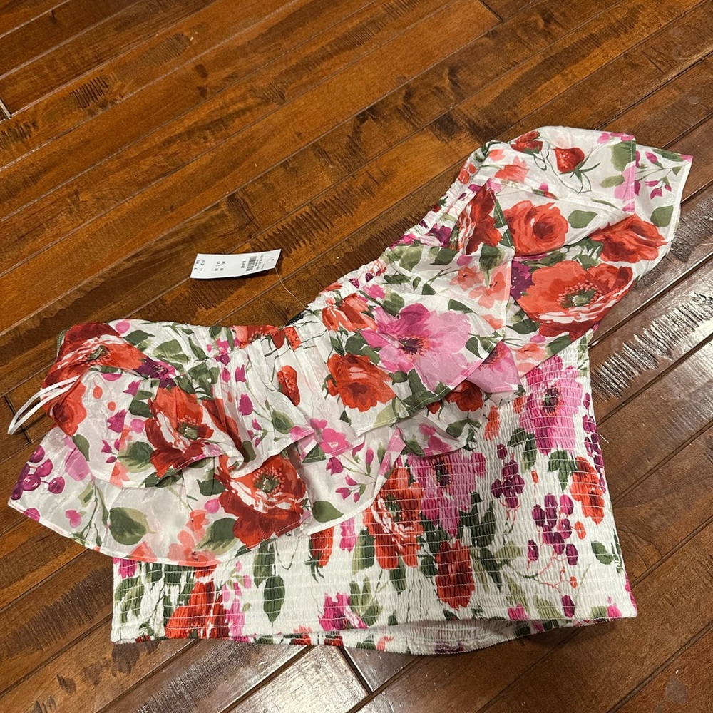 Abercrombie & Fitch Floral Tank Top - Red and Pink